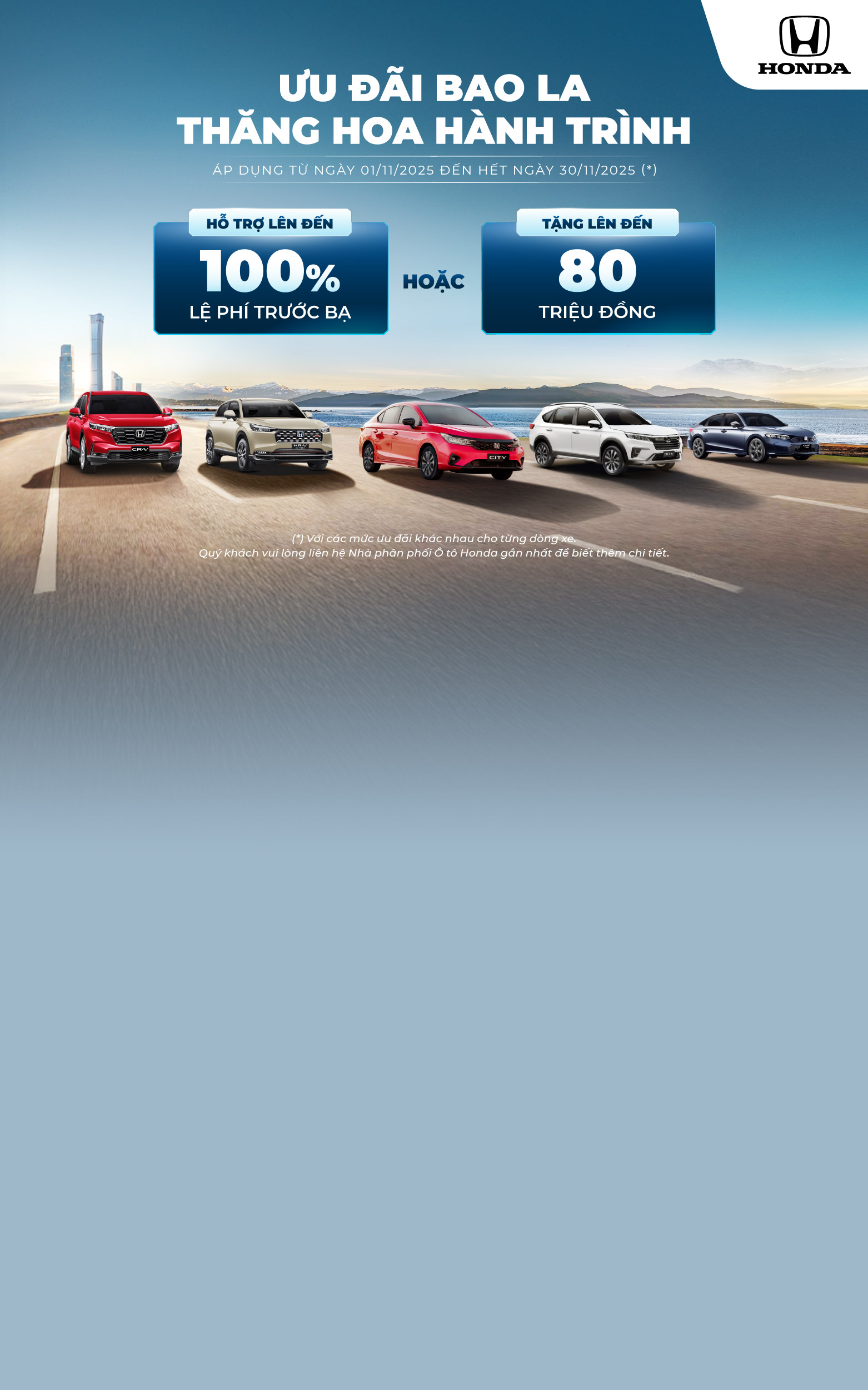 Ưu đãi bao la – thăng hoa hành trình