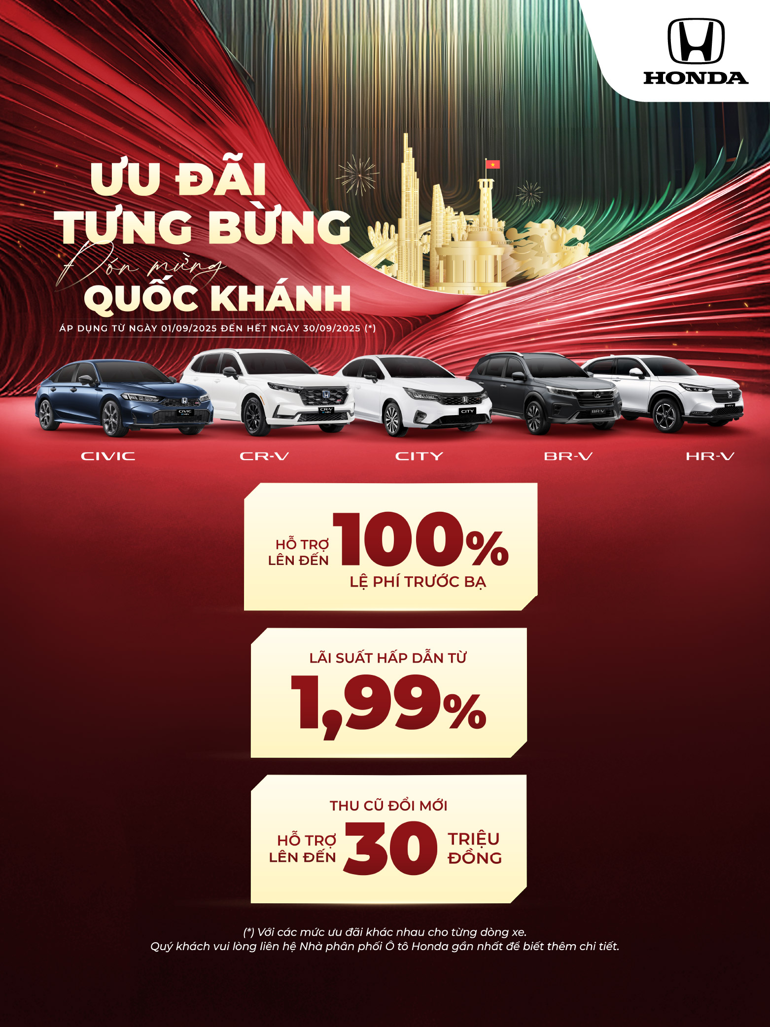 Ưu đãi tưng bừng – Đón mừng Quốc Khánh