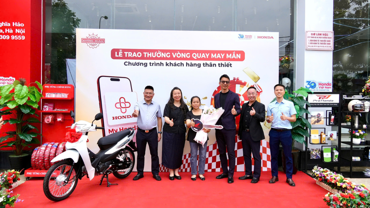 🎉 Đã tìm ra các chủ nhân đầu tiên của Giải thưởng Vòng quay may mắn My Honda+