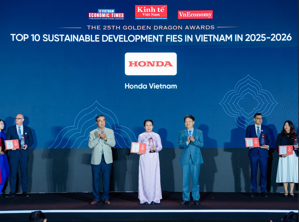 Honda Việt Nam vinh dự nhận giải thưởng Rồng Vàng năm 2026