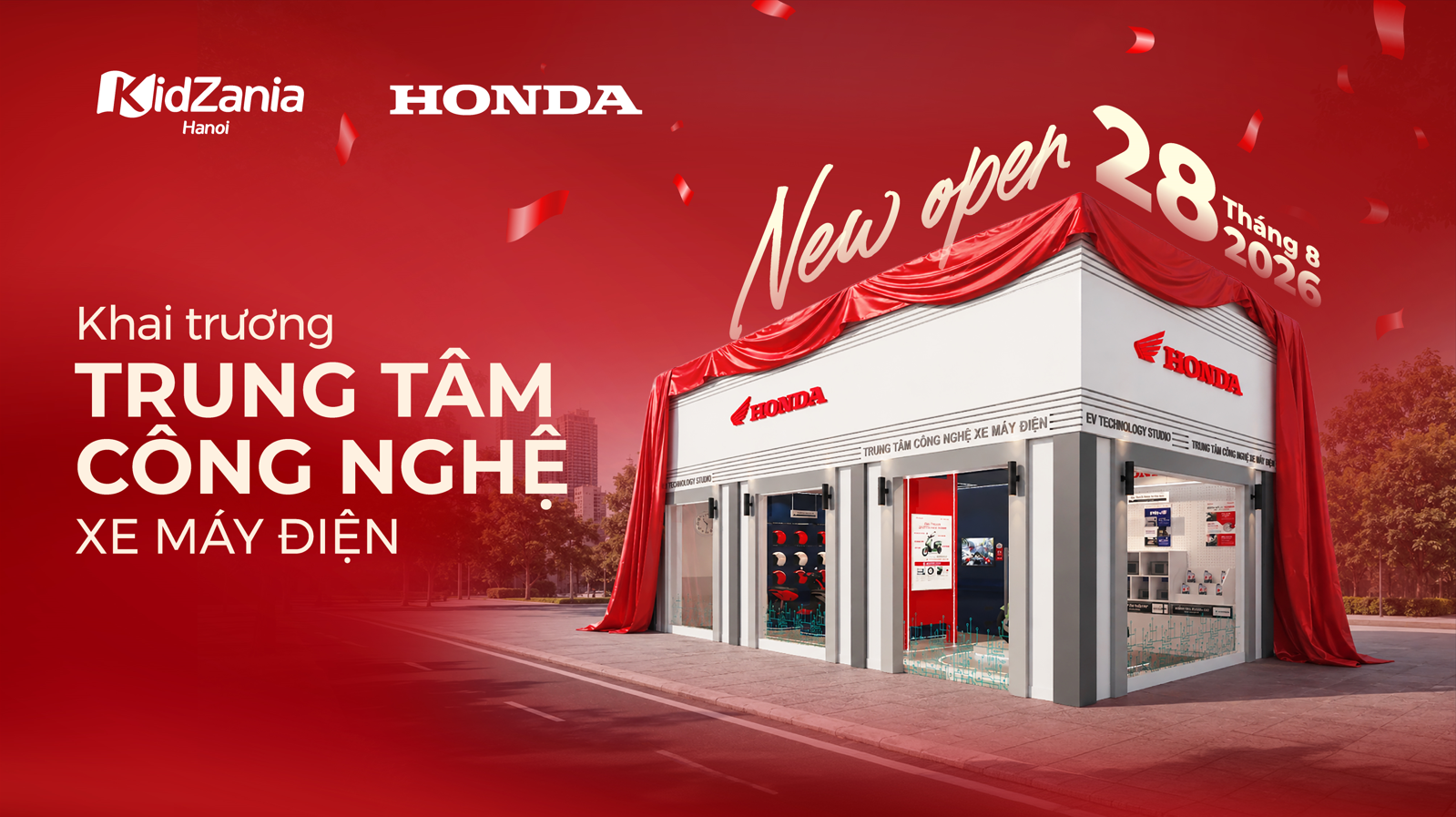 Honda Việt Nam hợp tác với KidZania Hà Nội ra mắt sân chơi trải nghiệm  “Trung tâm Công nghệ Xe máy điện Honda” dành cho trẻ em