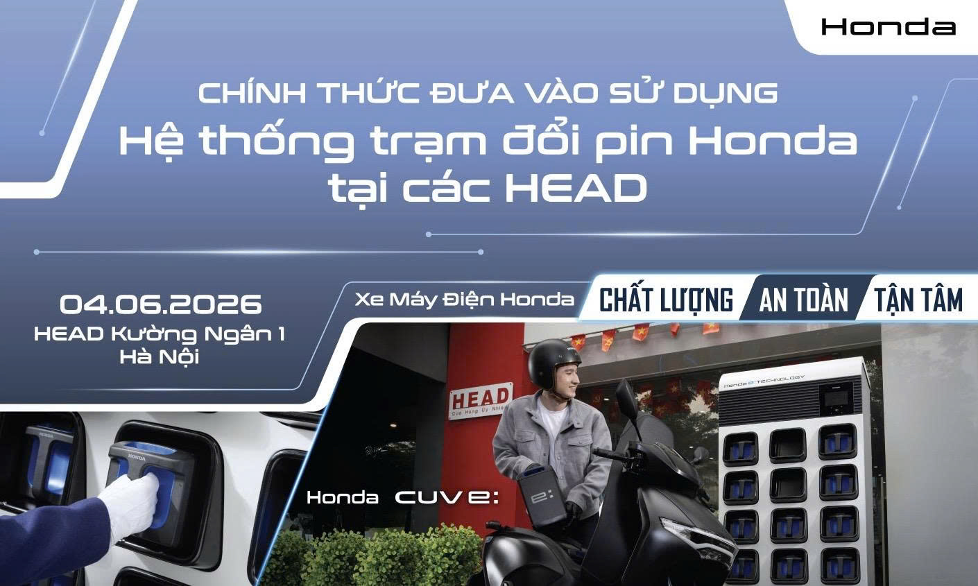 Honda Việt Nam mở bán hai mẫu xe máy điện Honda CUV e: và Honda UC3, triển khai hệ thống Trạm đổi pin và Trạm sạc pin tại các thành phố lớn